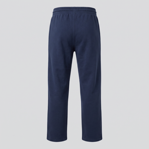 Jogging droit, bleu nuit, vue de dos — NORTH & CARTOON
