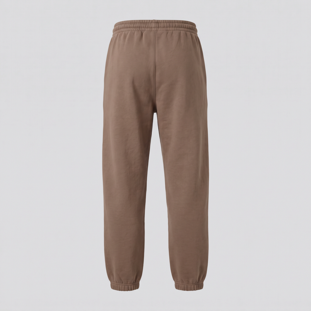 Pantalon de jogging, brun taupe, vue de dos — NORTH & CARTOON