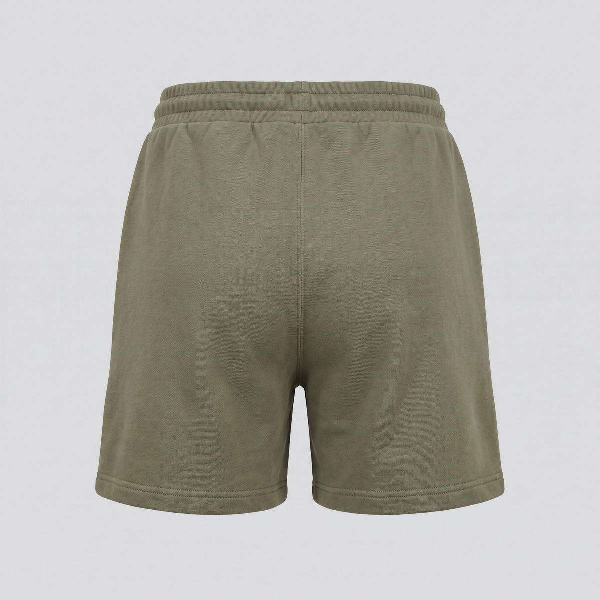 Short en molleton, olive, vue de dos — NORTH & CARTOON